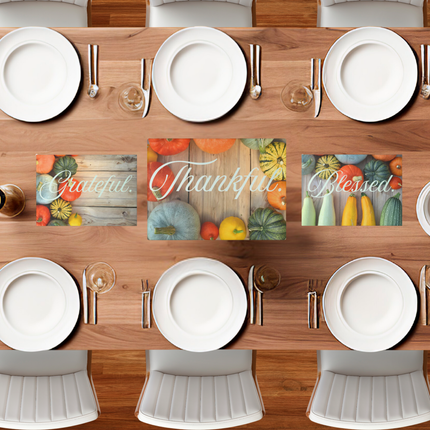 GRATEFUL. THANKFUL. BLESSED. | 3-Piece Tempered Glass Cutting Board Bundle