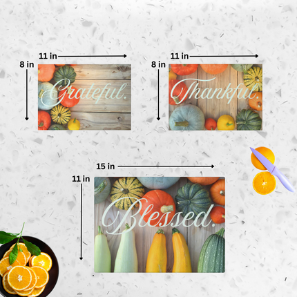 3-Piece Tempered Glass Cutting Board Bundle