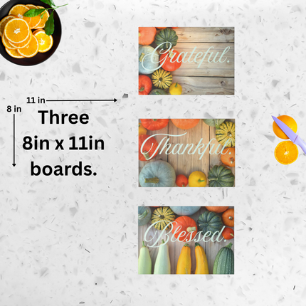 3-Piece Tempered Glass Cutting Board Bundle