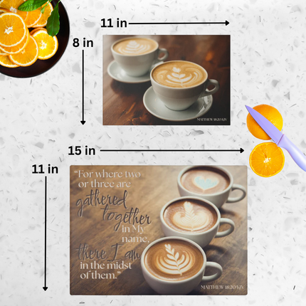 Gathered in Grace – Coffee & Fellowship | Glass Charcuterie & Cutting Board Set