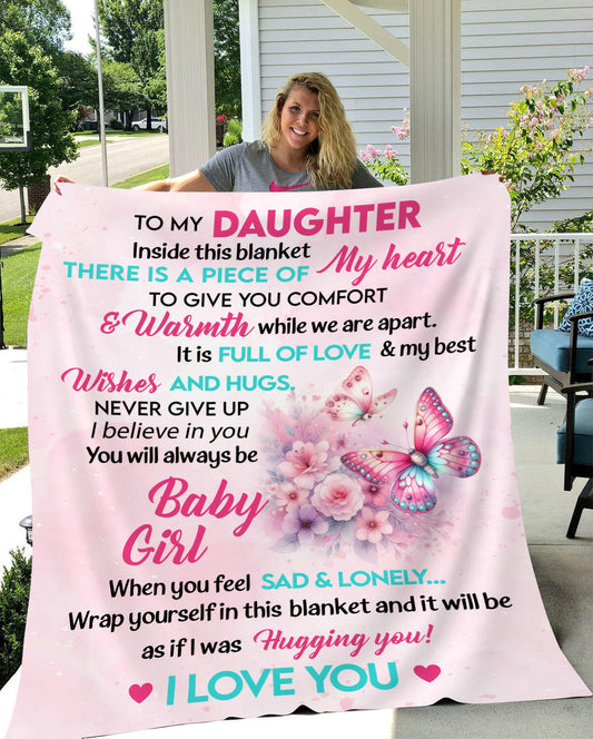 “To My Daughter” Plush Fleece Blanket - 50in x60in