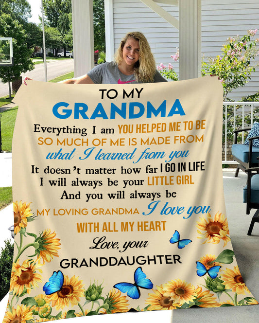 “To My Grandma” Plush Fleece Blanket - 50in x 60in