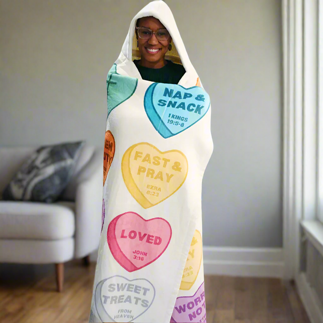 Sweet Treats From Heaven | Extra Thick Hooded Sherpa Blanket