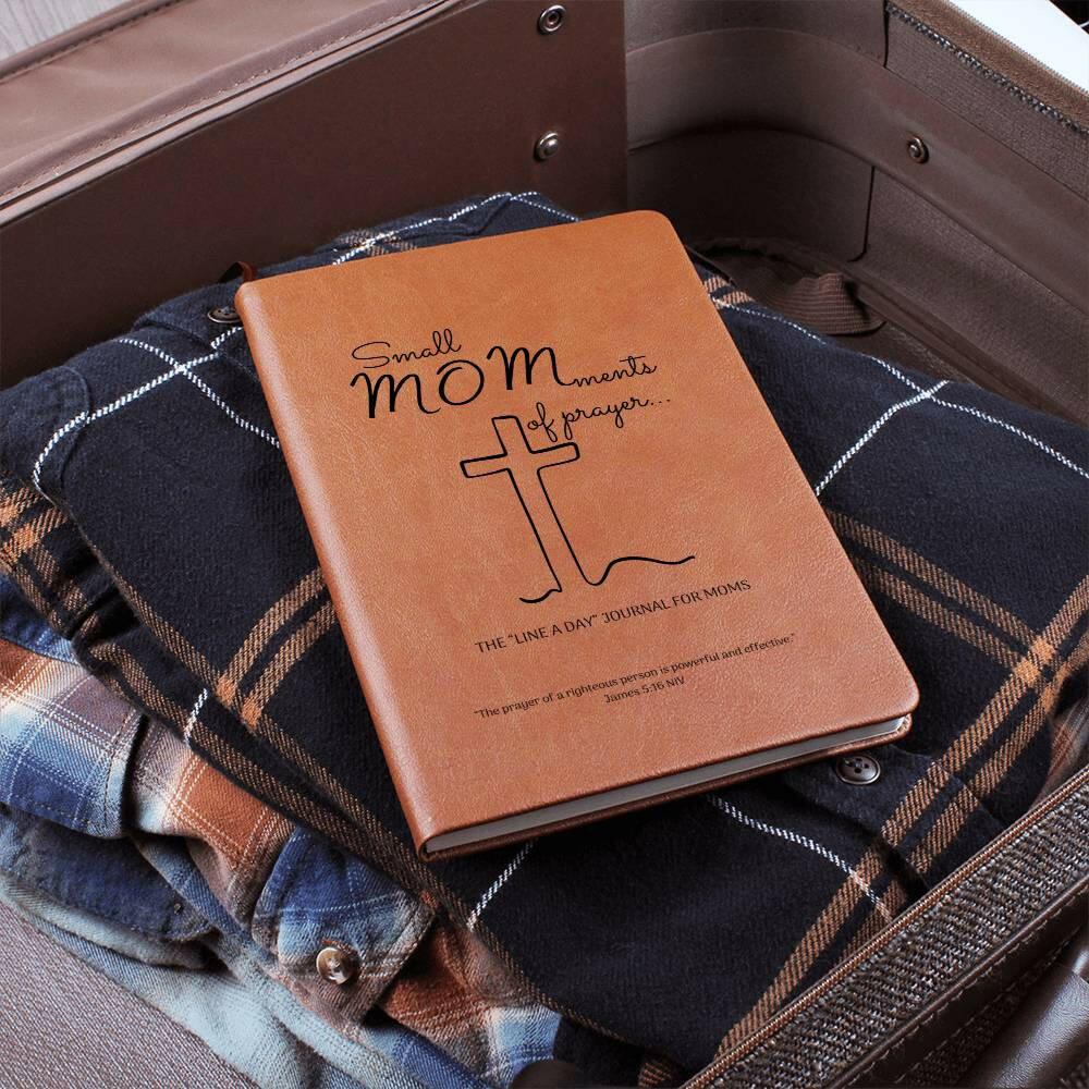 [PRAYER]  Small MOMents Leather Journals  |  Line A Day Journal for Moms  |  Mother's Day.