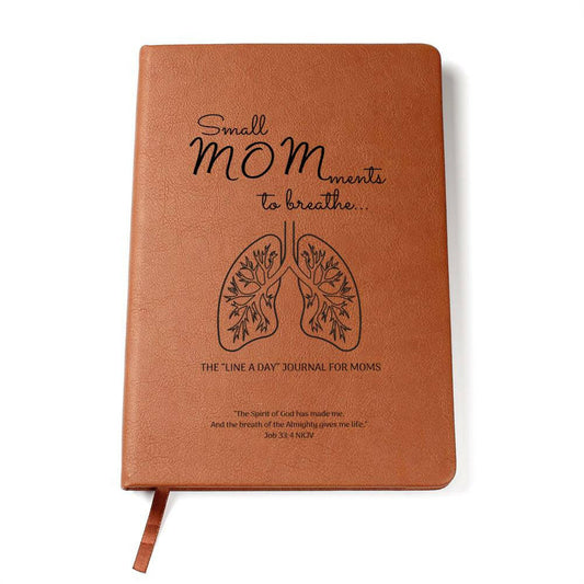 [BREATHE]  Small MOMents Leather Journals  |  Line A Day Journal for Moms  |  Mother's Day.