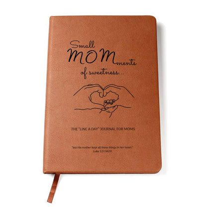 [SWEETNESS]  Small MOMents Leather Journals  |  Line A Day Journal for Moms  |  Mother's Day.