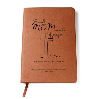 [PRAYER]  Small MOMents Leather Journals  |  Line A Day Journal for Moms  |  Mother's Day.