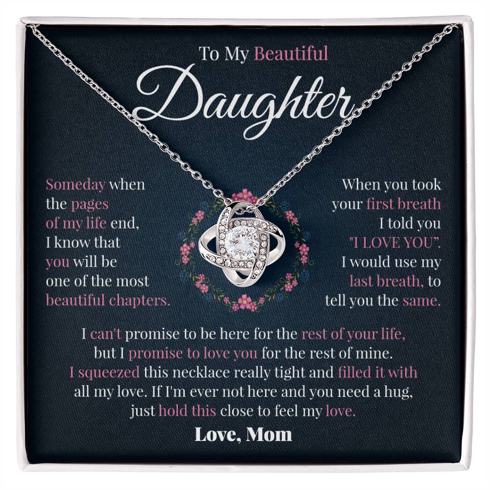 To My Daughter | Mom's Promise | Love Knot Necklace