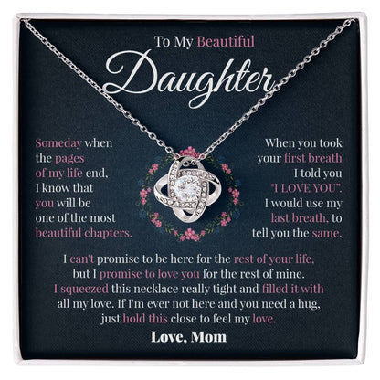 To My Daughter | Mom's Promise | Love Knot Necklace