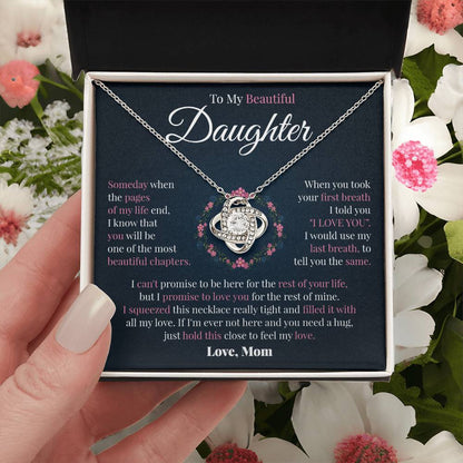 To My Daughter | Mom's Promise | Love Knot Necklace