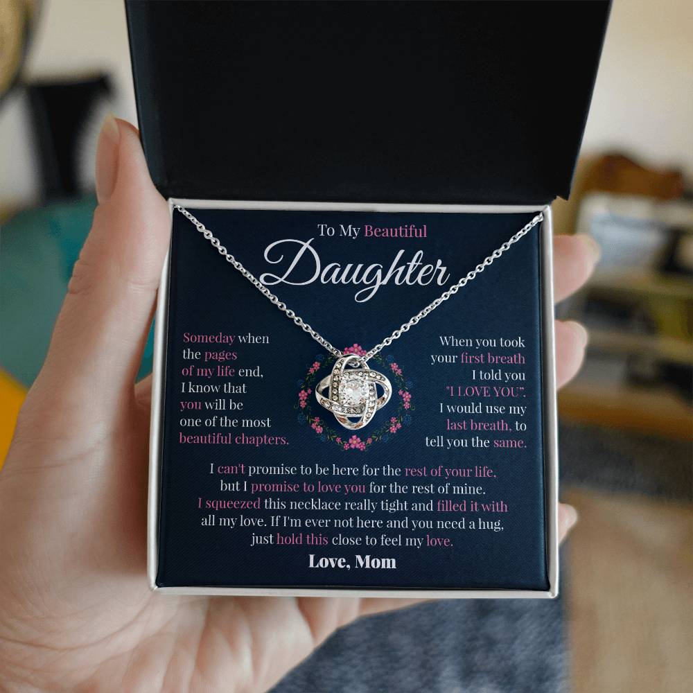 To My Daughter | Mom's Promise | Love Knot Necklace