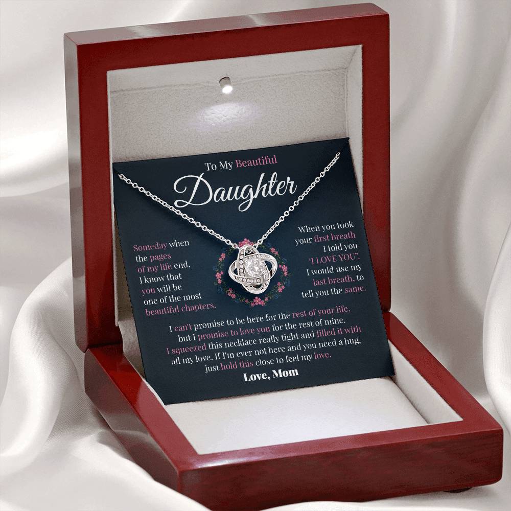 To My Daughter | Mom's Promise | Love Knot Necklace