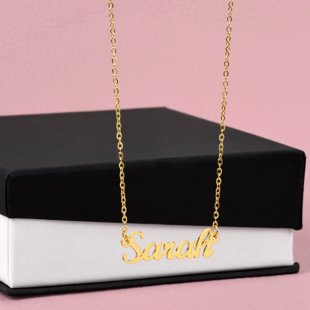 Personalized Horizontal Name Necklace