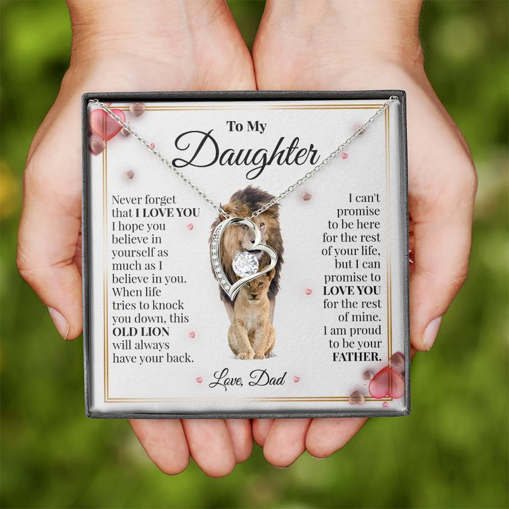 To My Daughter | Dad's Heart | Forever Love Necklace