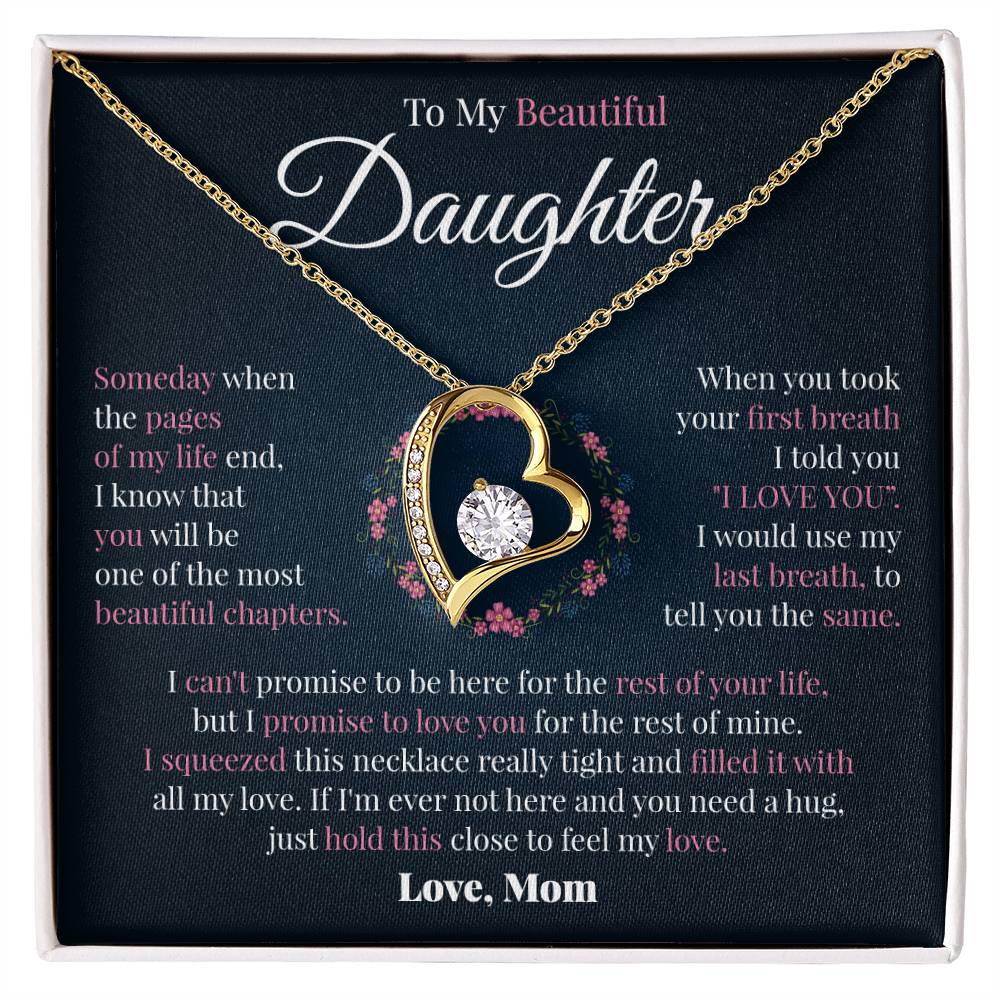 To My Daughter | Mom's Promise | Forever Love Necklace