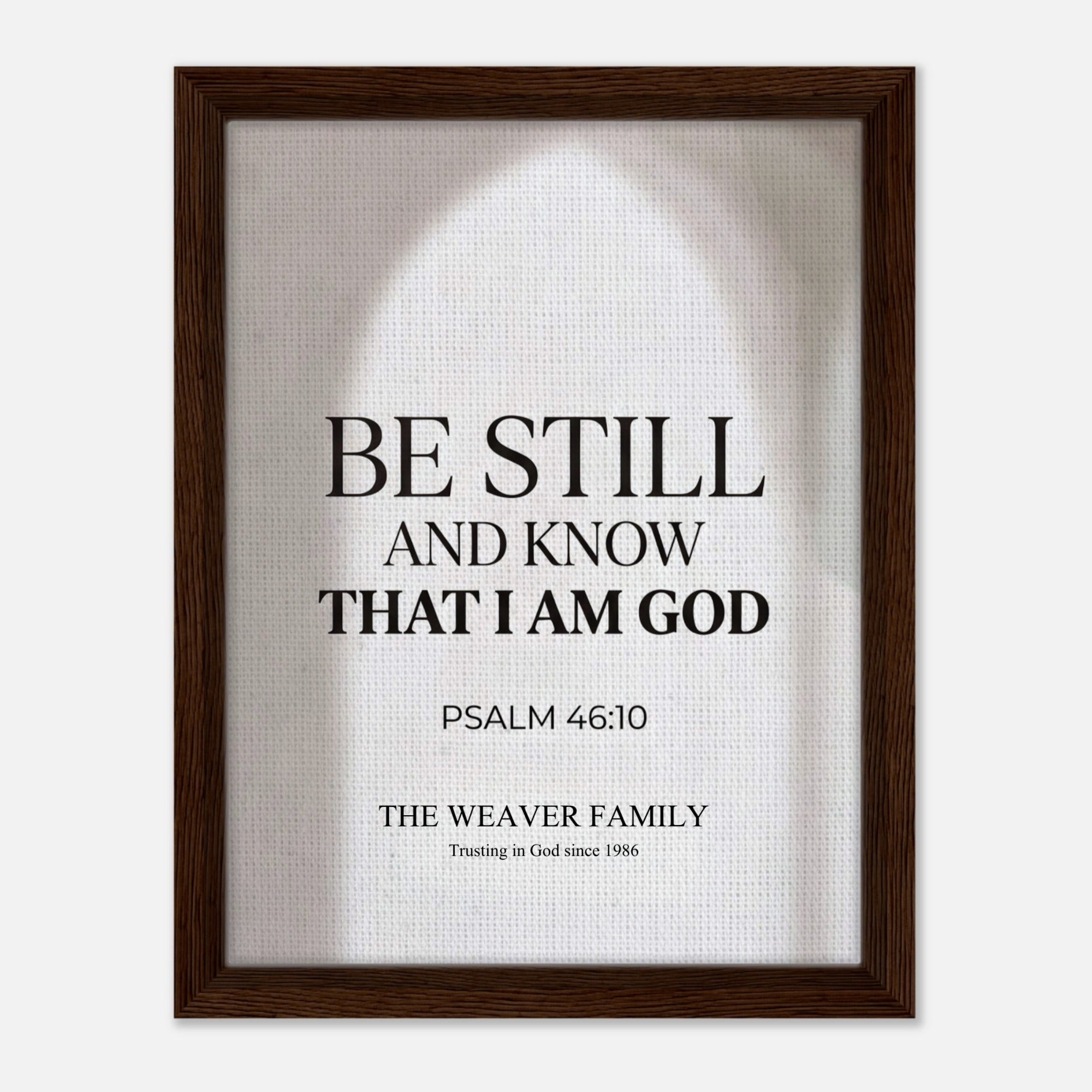 Be Still and Know