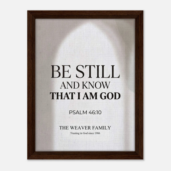 Be Still and Know